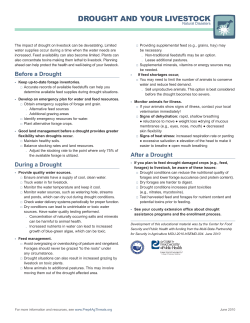Drought and Your Livestock