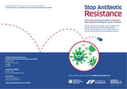 Stop antibiotic resistance leaflet