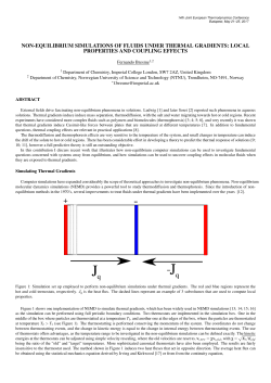 non-equilibrium simulations of fluids under thermal