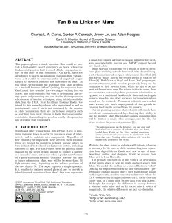 Ten Blue Links on Mars