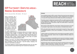 IDP Factsheet: Disputed Areas