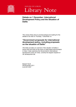 International Development Policy and the Situation