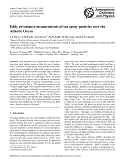 Eddy covariance measurements of sea spray particles over the