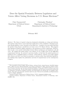 Does the Spatial Proximity Between Legislators and Voters Affect