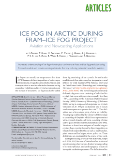 ice fog in arctic during fram&ndash;ice fog project