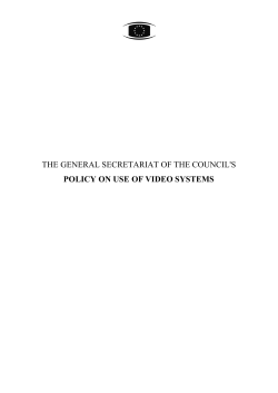 GSC policy on the use of video systems