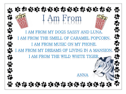 I Am From - The Bridge Academy