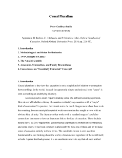 Causal Pluralism - Peter Godfrey