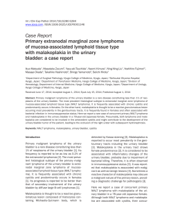 Case Report Primary extranodal marginal zone lymphoma of