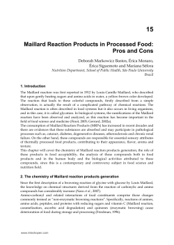 Maillard Reaction Products in Processed Food: Pros