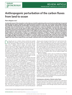 Anthropogenic perturbation of the carbon fluxes from land to ocean