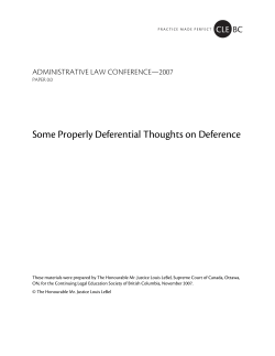 Some Properly Deferential Thoughts on Deference