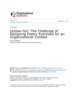 Outlaw Girl: The Challenge of Designing Poetry Exercises for an