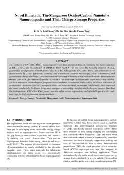 Novel Bimetallic Tin-Manganese Oxides/Carbon Nanotube