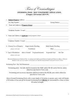 For Office Use Only - Town of Canandaigua