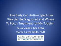 How Early Can Autism Spectrum Disorder Be Diagnosed