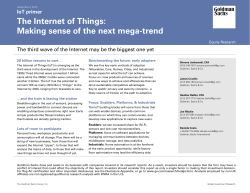 The Internet of Things: Making sense of the next