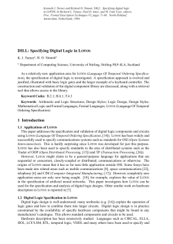 DILL: Specifying Digital Logic in LOTOS 1 Introduction