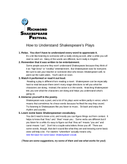 How to Understand Shakespeare`s Plays