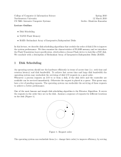 1 Disk Scheduling - College of Computer and Information Science