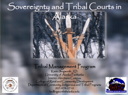 Sovereignty and Tribal Courts in Alaska