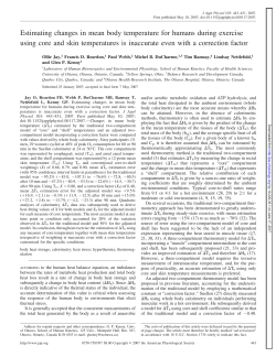 Estimating changes in mean body temperature for humans during