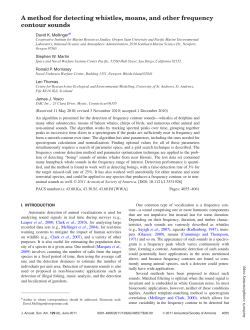 A method for detecting whistles, moans, and other frequency contour