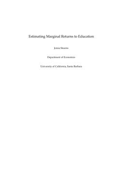 Estimating Marginal Returns to Education
