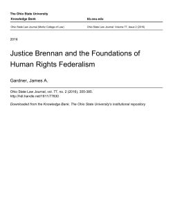 Justice Brennan and the Foundations of Human Rights Federalism