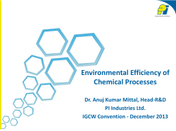 Environmental Efficiency of Chemical Processes