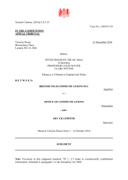 PDF 475KB - Competition Appeal Tribunal