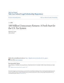 100 Million Unnecessary Returns: A Fresh Start for the US Tax System