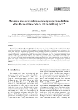 Mesozoic mass extinctions and angiosperm radiation