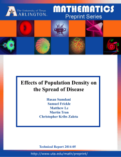Effects of Population Density on the Spread of Disease