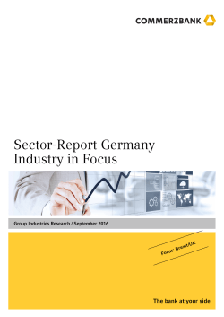 Sector-Report Germany Industry in Focus