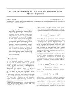 Bi-Level Path Following for Cross Validated Solution of Kernel