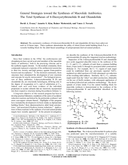 General Strategies toward the Syntheses of