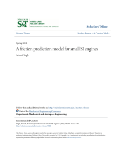 A friction prediction model for small SI engines