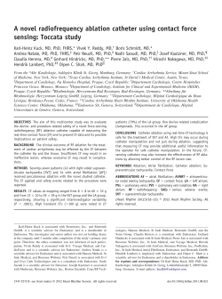 A novel radiofrequency ablation catheter using contact force sensing