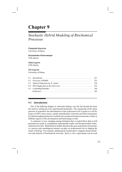 Stochastic hybrid modelling of biochemical processes