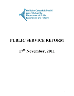 Public Service Reform Plan - Department of Public Expenditure and