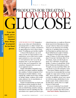 oveR-tHe-couNteR PRoducts FoR tReatING LoW BLood GLucose
