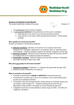 solidariteit begrafnisvoordeel