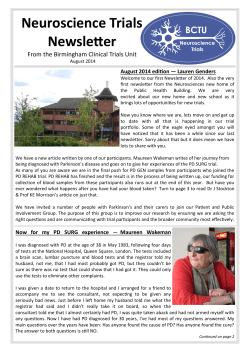 Neuroscience Trials Newsletter