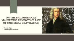 on the philosophical maneuvers in newton`s law of universal