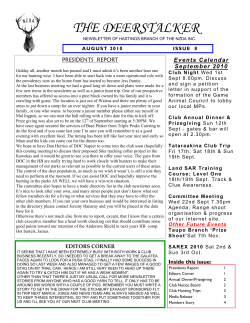 the deerstalker - Hastings Deerstalker`s Association