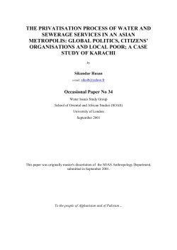 The privatisation process of water and