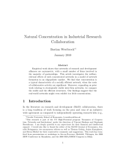 Natural Concentration in Industrial Research Collaboration