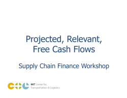 Projected, Relevant, Free Cash Flows