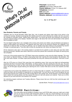 Newsletter #13 - 25 May 2017